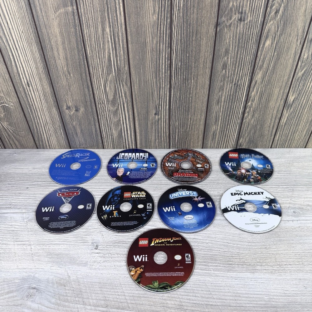 Nintendo Wii  - Lot of  9 - Disc Only! Tested Working